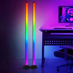 lampe sol led moderne controle app telecommande rgb noire 122cm haute qualité decoration intérieure