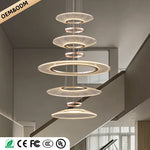 suspension lumineuse moderne doré grille mailles 60cm 80cm 100cm chambre salonhôtel