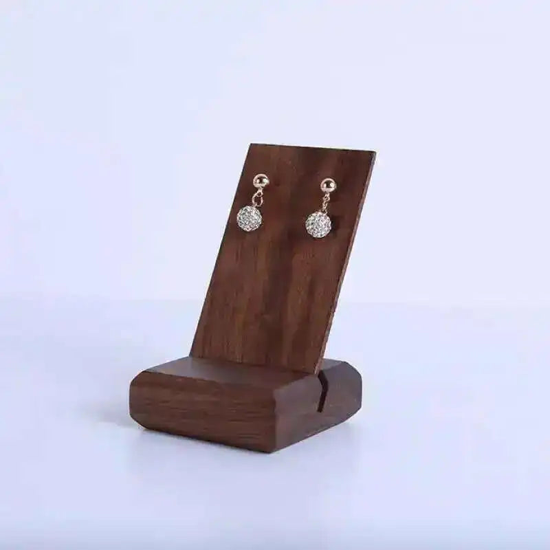 présentoir bijoux bois marron boucles d’oreilles colliers bagues support armoire rustique minimaliste