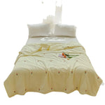 couverture coton fleur bébé lit doux jaune rouge verte simple chambre été rafraîchissante