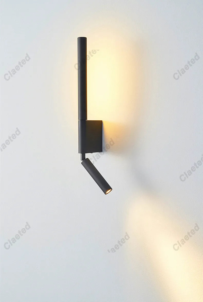lampe murale réglable led moderne minimaliste blanc noir chambre cuisine salon