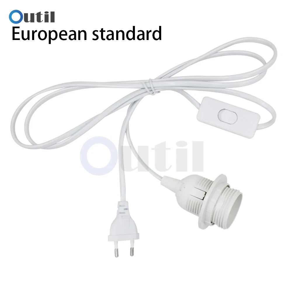 suspension lampe moderne kit noir blanc clips e27 ampoule support câble 1.8m interrupteur 303