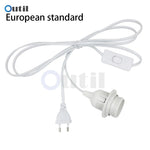 suspension lampe moderne kit noir blanc clips e27 ampoule support câble 1.8m interrupteur 303
