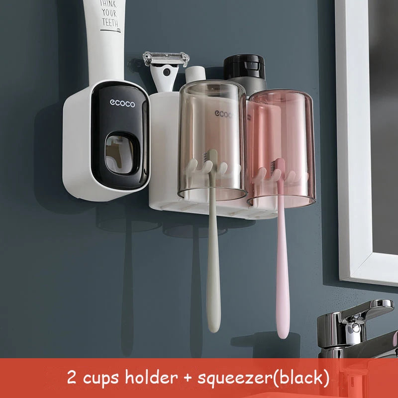 organisateur salle bain blanc gris moderne transparent brosse dents pot dentifrice brosse cheveux rasoir