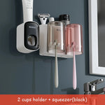 organisateur salle bain blanc gris moderne transparent brosse dents pot dentifrice brosse cheveux rasoir
