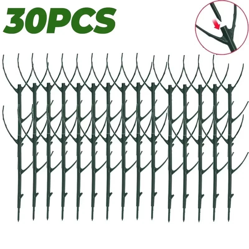 supports plantes grimpantes tuteurs bonsaïs piquets fixation vert foncé moderne jardinage