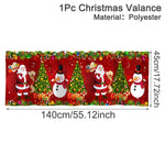 rideau noël blanc motifs flocons arbres eyelets polyester opaque traditionnel