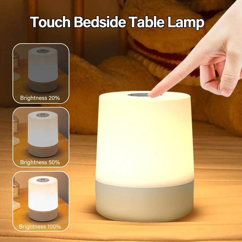 lampe chevet tactile usb rechargeable trois couleurs télécommande led moderne chambre veilleuse