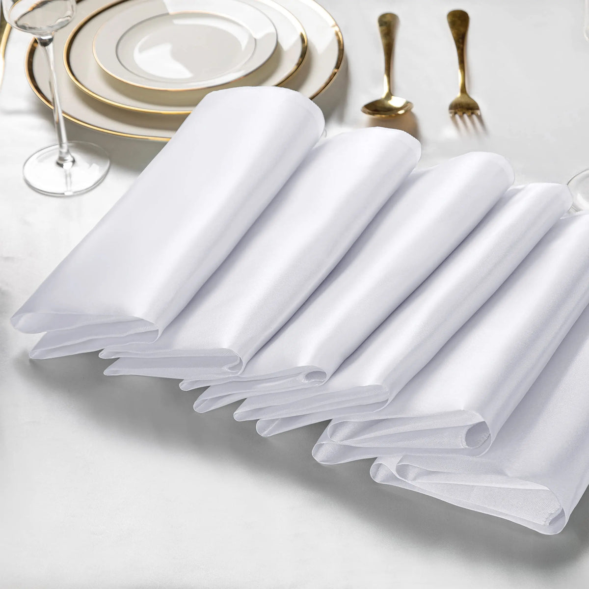 serviettes table satin rouge classiques 30x30cm coton opaques