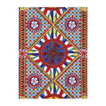 nappe multicolore ethnique motif géométrique floral polyester coton durable facile nettoyer rectangle table manger