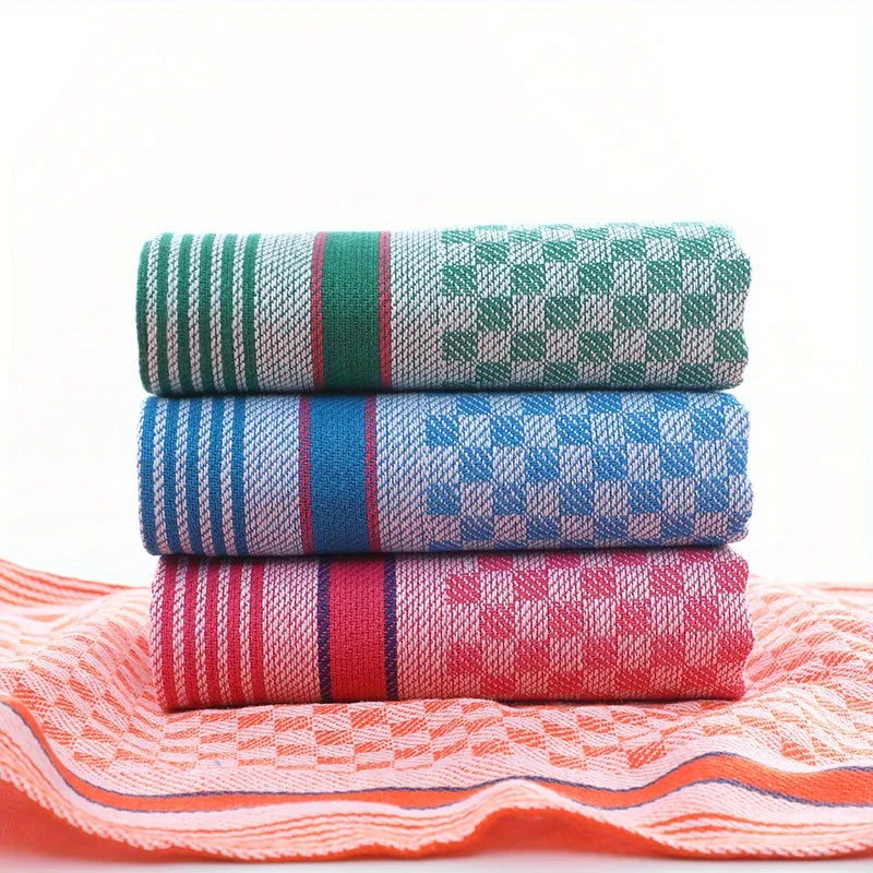 serviettes cuisine rose bleu vert orange carreaux rayures haute qualité douces opaques classic