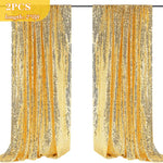 rideau paillettes or argent élégant festif polyester panneaux 8ft transparent événement