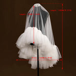 voile mariée deux couches tulle blanc classique élégant prom mariage demoiselle d'honneur romantique original