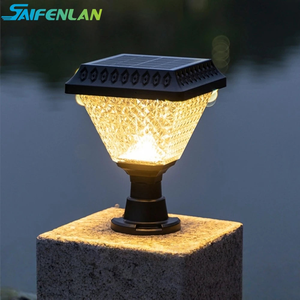 lampe solaire extérieure led moderne télécommande batterie 1800mAh fixée