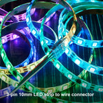 connecteur led broches transparent clips ruban led universel rgb 10mm 12v cecerohsul