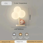 appliques murales decoratives lumiere led nuages animaux blanc moderne chambre enfants