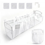 organisateur jouets bain rose maille rapide séchage compartiments poche pratique moderne
