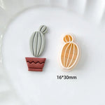 moules biscuits cactus motifs géométriques pots différents couleurs vert beige marron rose modernes