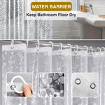 rideau douche transparent moderne grains taille 170cm 180cm aimants
