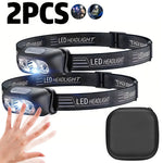 lampe frontale led rechargeable usb camping course nocturne pêche réparation bandeau ajustable moderne