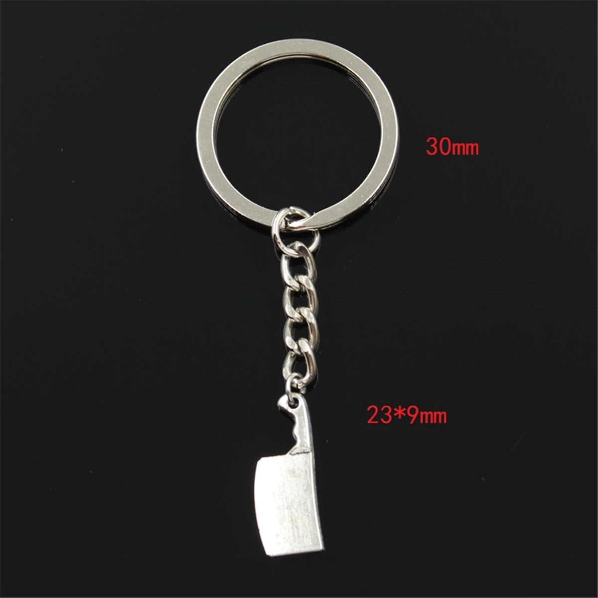 Pendentif couteau détaillé de 30 mm sur porte-clés