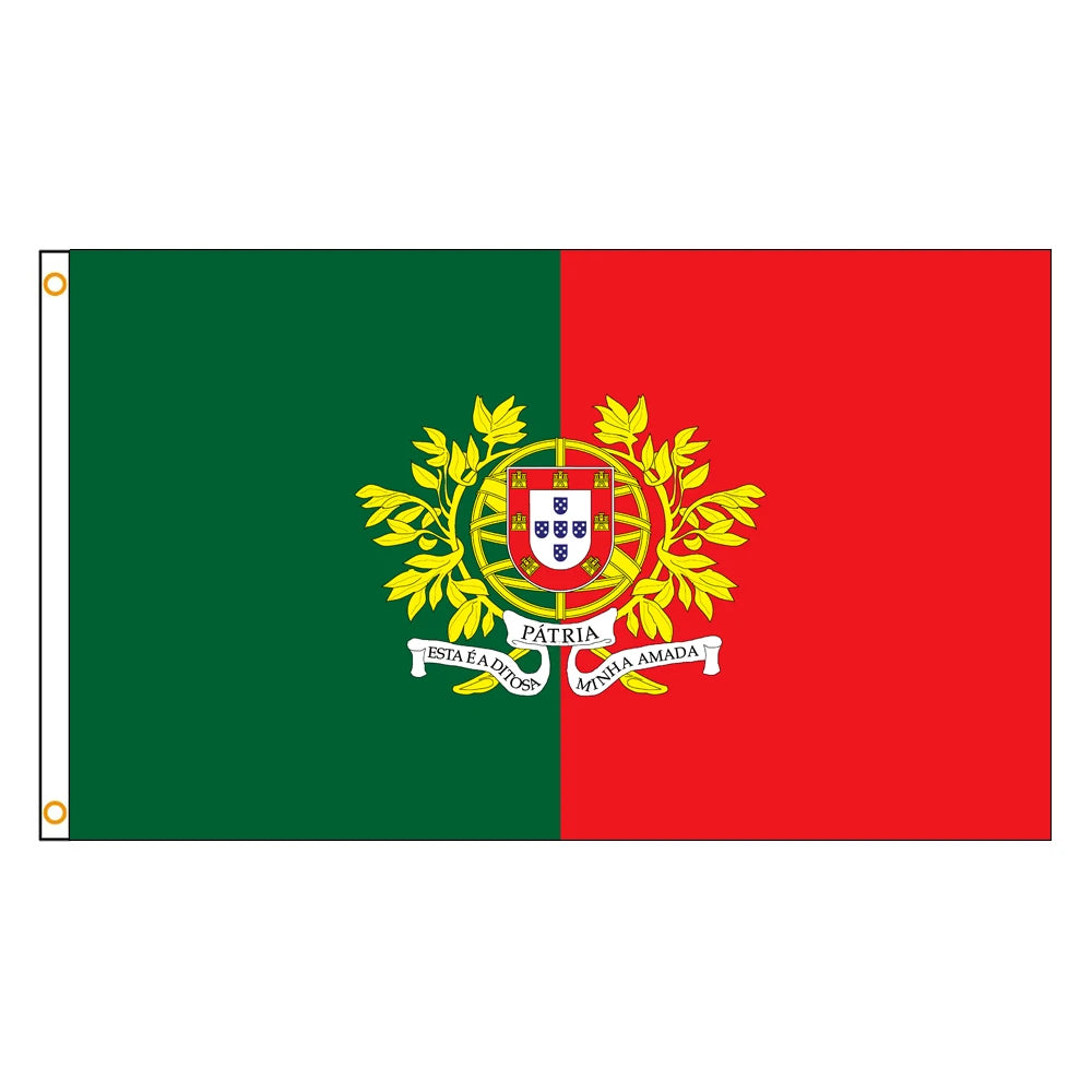 drapeau portugal super tex polyester vert rouge emblème classique décoration 120x180cm