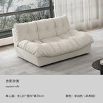 canapé blanc simili cuir moderne coussins 180 240 300 cm