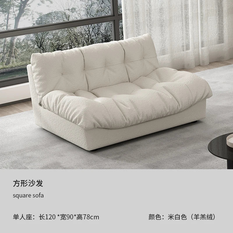 canapé blanc simili cuir moderne coussins 180 240 300 cm