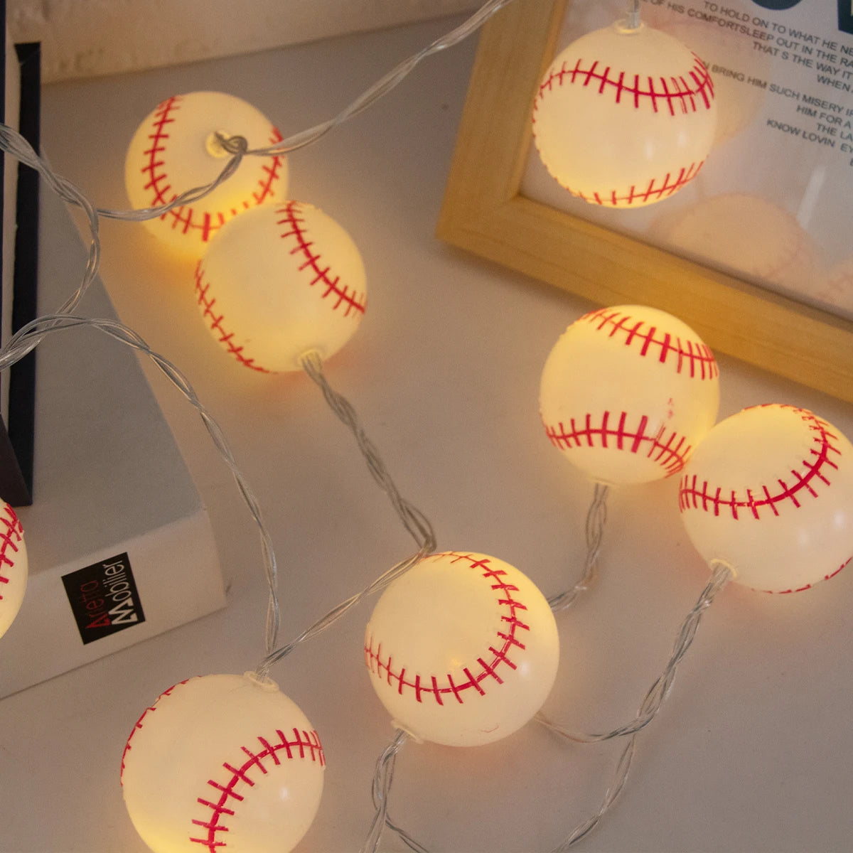 guirlande lumineuse sportive ballons football basketball leds festives chambre enfantsDecorationThèmeFeteAnniversaire