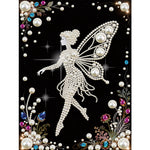 tableau décoratif motifs floraux strass or élégant art décoratif diy adulte modernes incluséesOpaqueFlyGirlElves