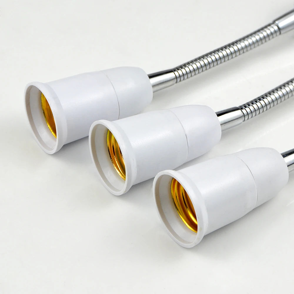 adaptateur culot e27 blanc moderne adhésif extension lampe deux têtes abs métal certification