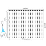 Détail des perles LED Phantom RGB de la guirlande lumineuse