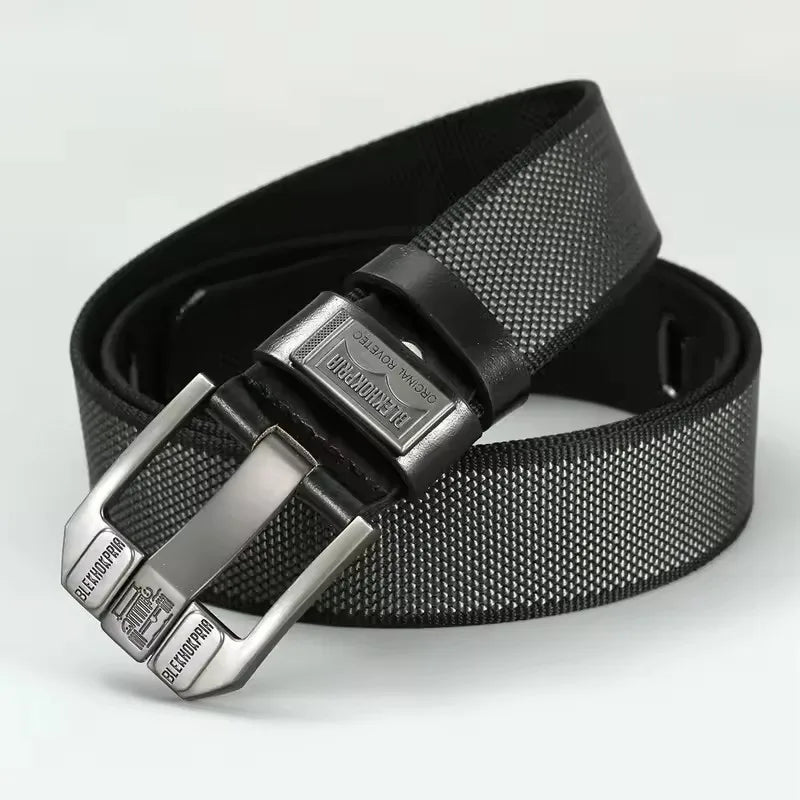 ceinture homme toile marron bleu marine beige noir moderne maille fine boucle clic