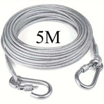 corde linge corde inoxydable résistante 10m 5m 2m balcon moderne argente boucles sécurité