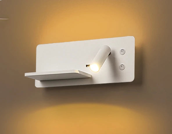 applique murale led moderne recharge sans fil étagère orientable chambre coucher minimaliste blanc noir