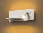 applique murale led moderne recharge sans fil étagère orientable chambre coucher minimaliste blanc noir
