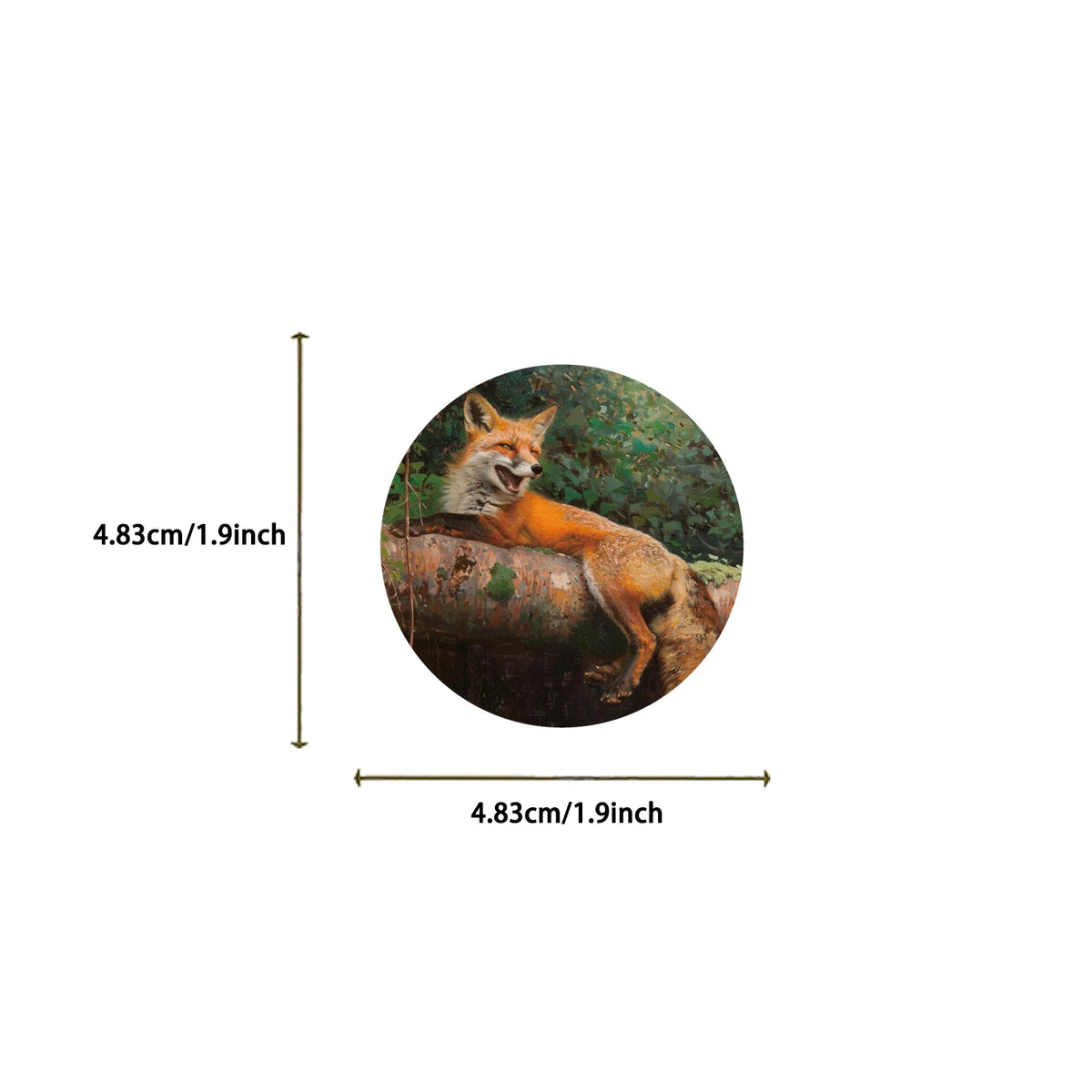 autocollants animaux forêt multicolores waterproof adhésifs unique illustration renard ours oiseaux 50pcs étanches portables