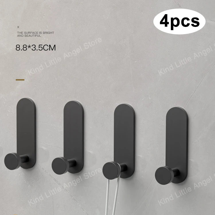 crochets adhésifs murals modernes aluminium noir blanc gris suspendus serviettes clés kitchen