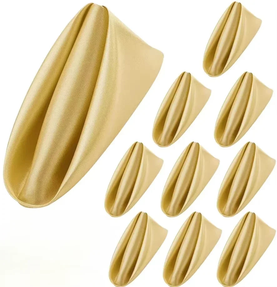 serviettes table vert foncé classiques satinées machine lavables 43cm 43cm restaurant maison