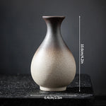 vases décoration gris brun minimaliste artisanal hydroponie fleurs séchées plante verte