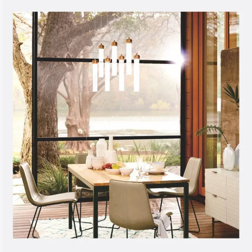 pendentif led moderne verre transparent strié salon chambre doré minimaliste suspension câble fin