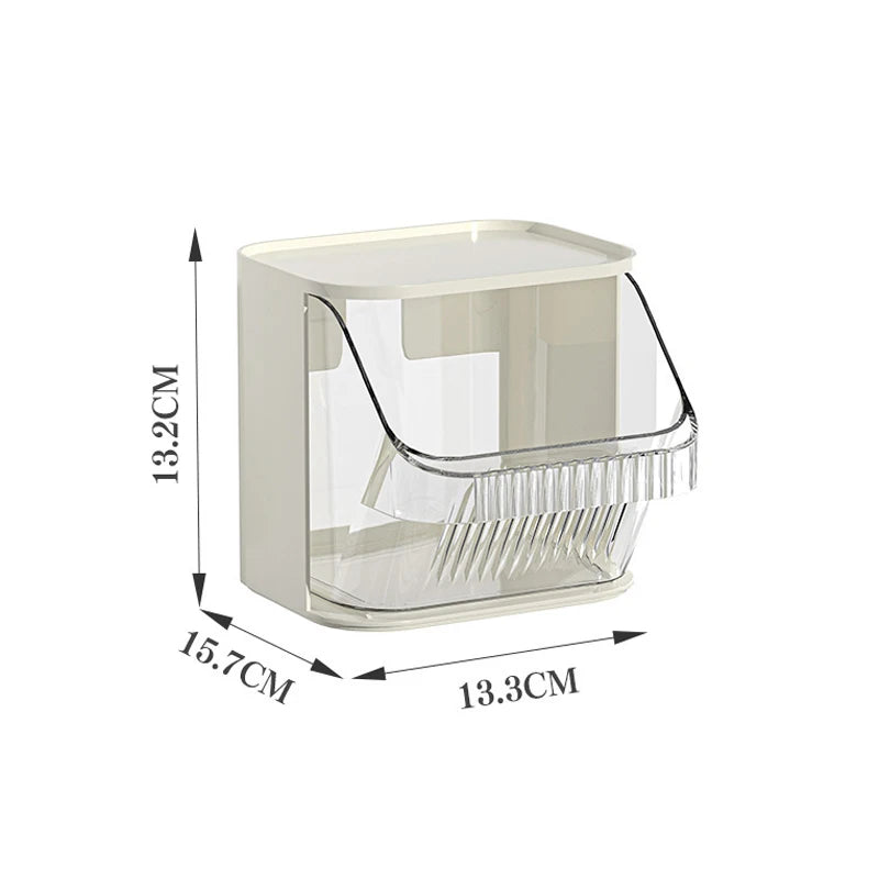 boîte rangement compartiments transparente organisateur thé imperméable moderne minimaliste clips