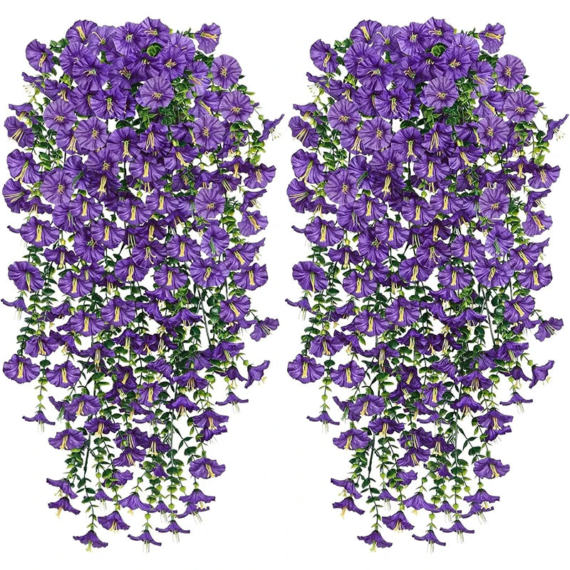 guirlande artificielle vigne blanche verte fleurs fines feuilles modernes extérieur accrochée 75cm decoration murale