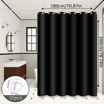 rideau douche noir moderne opacité uni respectueux environnement toilette appartement