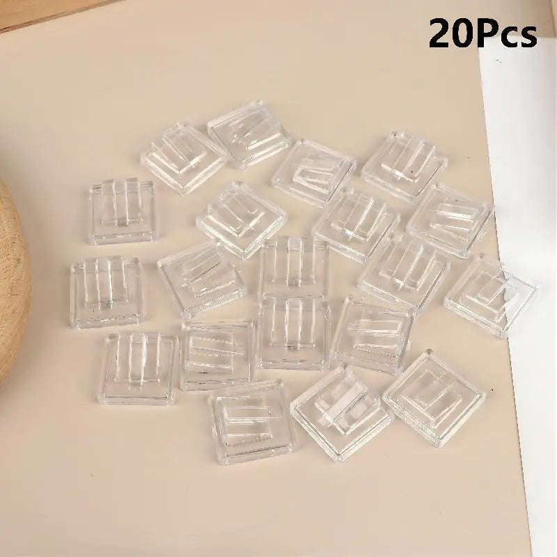 supports bijoux transparents blancs noirs clips modernes minimalistes rangement affichage bagues stockage