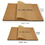 papier cuisson marron clair 8x12 16x12 16x16 feuilles antiadhésives écologiques