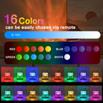lampe nuit projection vagues transparente moderne 16 couleurs télécommande led tactile