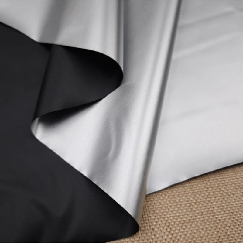 tissu occultant noir isolé revêtement argenté anti uv tissu acrylique opaque moderne 1m 150cm