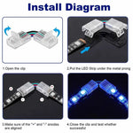 connecteurs led transparents 10mm 8mm 12mm 2pin 3pin 4pin 5pin clips modernes no welding