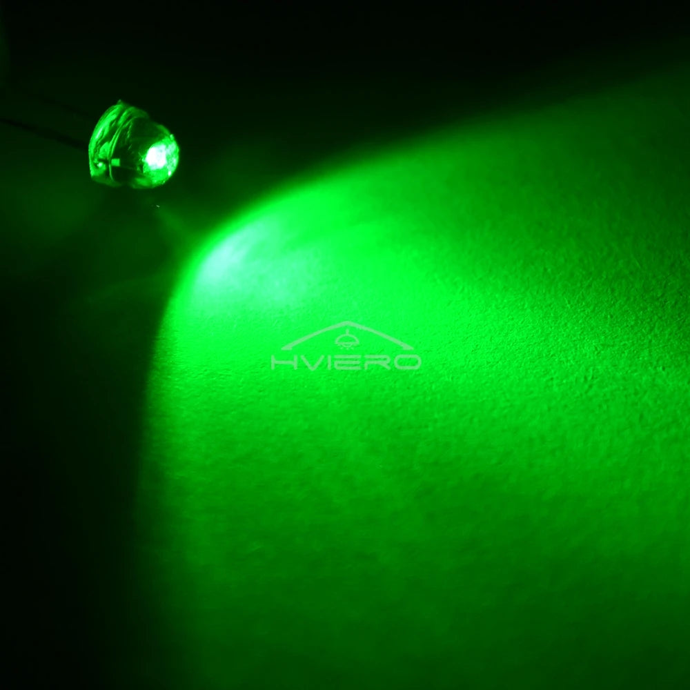 Diodes led 5mm bleu vert rouge blanc chaud jaune violet rose orange transparentes 20000h